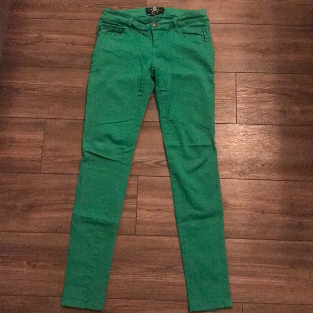 Shamrock Green Skinny Jeans- Size 3R